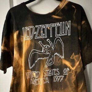 Led Zepplin Houses of the Holy Swan Song Bleached T-shirt